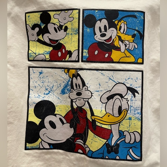 Disney Mickey And Friends 2T Snap Jean Jacket Colorful Creme Boy Girl Toddler - Picture 3 of 11